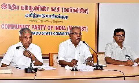State secretary K Balakrishnan and politburo member G Ramakrishnan