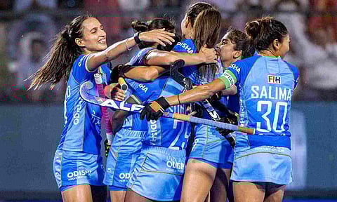 Indian women hockey team players (PTI)