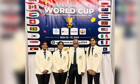 (L-R) K Nagajothi,  V Mithra,  A Maria Irudayam and M Khazima at the tournament in Bay Area, California