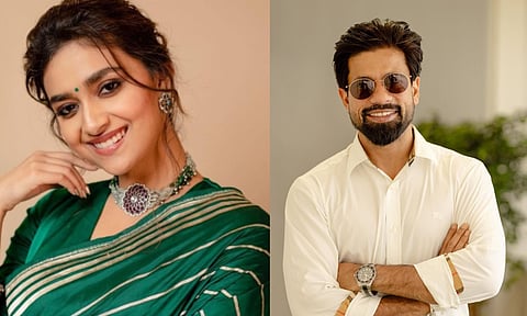 Keerthy Suresh (L), Antony Thattil (R)