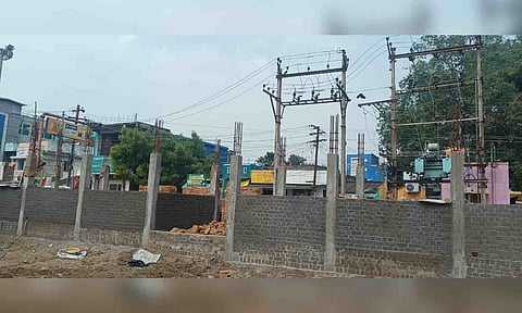 Ongoing construction of a commercial space