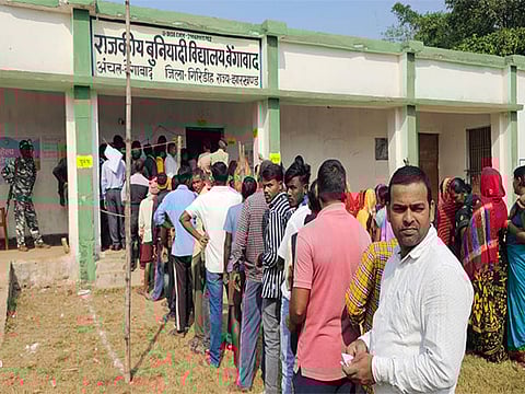 A queue of voters in Giridih distrcit of Jharkhand (Photo/X@District Election Officer, Giridih)
