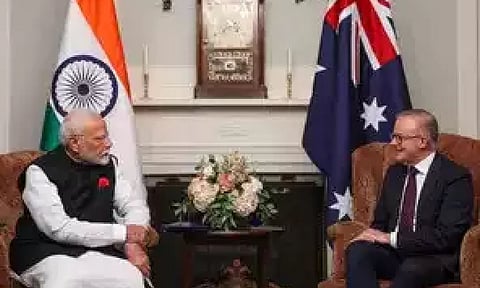 Prime Minister Narendra Modi and his Australian counterpart Anthony Albanese&nbsp;