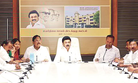 Chief Minister Stalin chairing a high-level executive meeting of the party on Wednesday