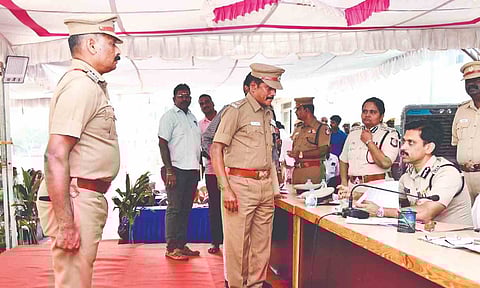 CoP A Arun interacting with a petitioner