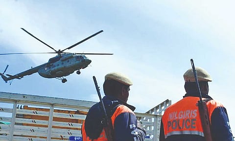 Helicopter safety drill under way in Nilgiris