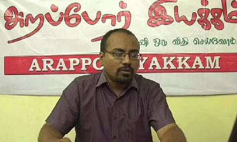 Arappor Iyakkam convenor Jayaram Venkatesan