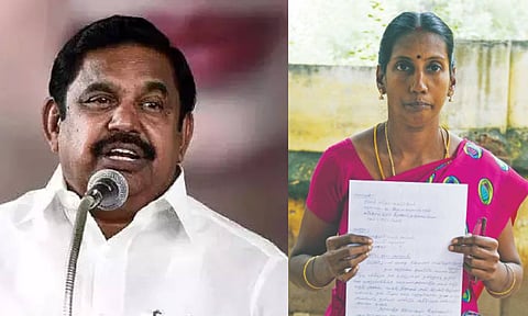 Edappadi Palaniswami; Lalitha before submitting petition