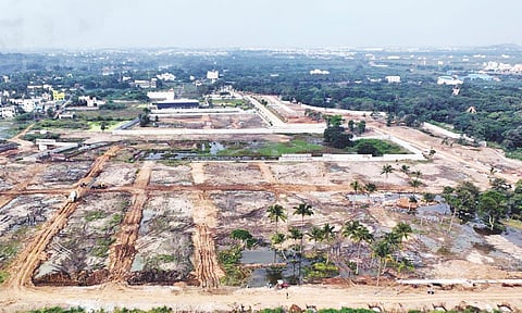 Newly developed layout near Varadarajapuram