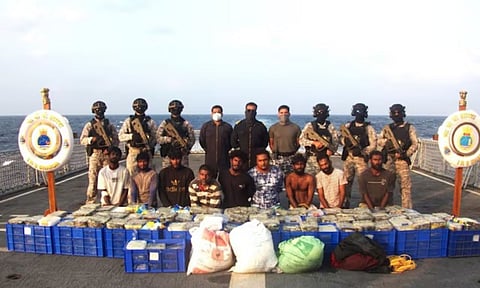 Indian and Sri Lankan navies seize 500 kg crystal meth in Arabian Sea