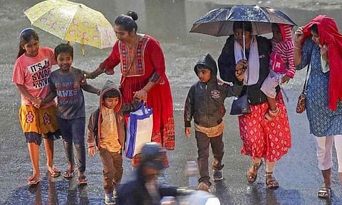 visuals of rain in Bangalore (PTI)