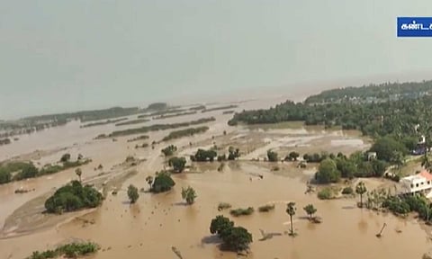 Watch | Cyclone Fengal: Drone video shows farmlands resembling waterbodies in Cuddalore
