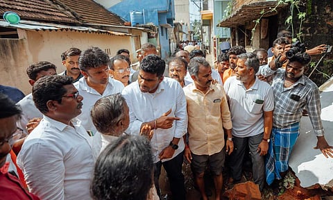 &nbsp;Annamalai visited the cyclone-hit Villupuram and Cuddalore districts on Tuesday