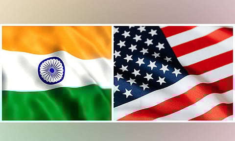 Flags of India and the US (Pexels)