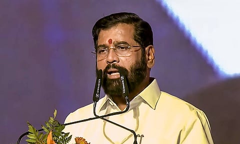 Shiv Sena leader Eknath Shinde takes oath as Maharashtra Deputy Chief Minister (PTI)