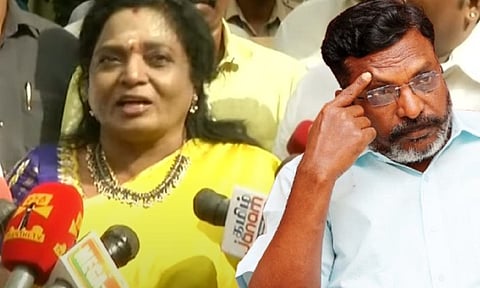Tamilisai Soundararajan on friday criticised the VCK president Thirumavalavan