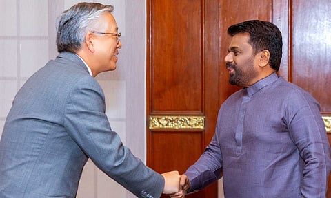 Donald Lu on Saturday met with Sri Lankan President Anura Kumara Disanayake (X)