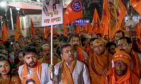Protests were held in various parts of West Bengal (PTI)&nbsp;