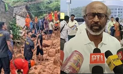 Visual from Tiruvannamalai landslide; Rajinikanth (Thanthi TV)