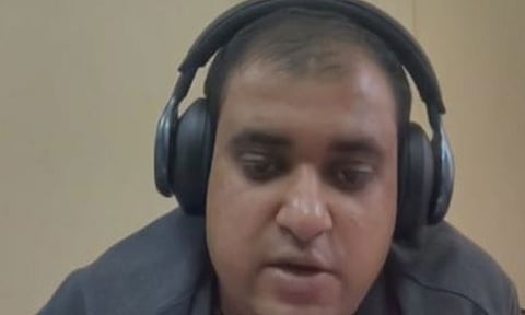 Screengrab of Atul Subhash from a video recorded by him. (Photo/Viral Video)