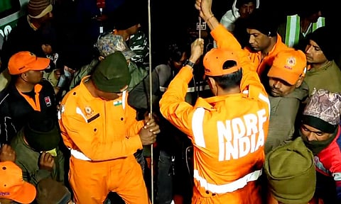 A 5-year-old boy was rescued from a borewell after a 56-hour-long operation in Dausa, Rajasthan. He died later.&nbsp;(PTI)