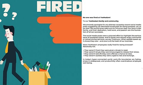 Representative image; HR mail (X-@_yesmadam)