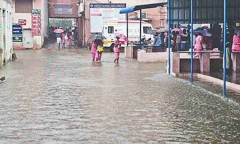 The inundated government hospital at Thoothukudi