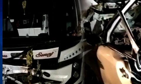 Visual from the accident spot (Thanthi Tv)