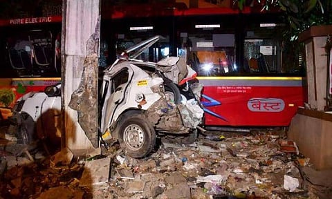 Visual from Kurla BEST bus accident