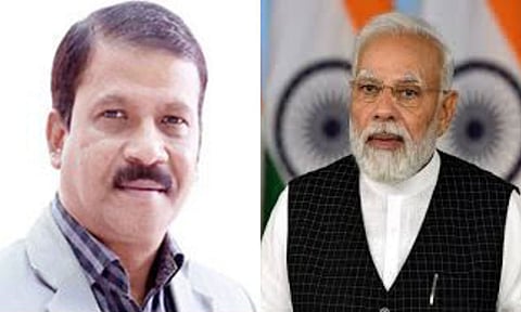 (L-R) Bangladesh Law Adviser Asif Nazrul and Indian Prime Minister Narendra Modi (ANI)