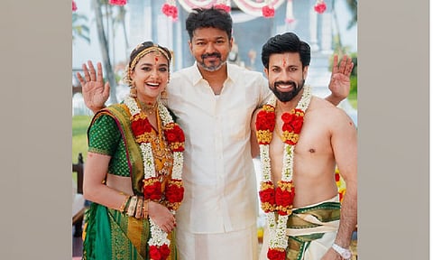 Actress Keerthy Suresh and Thalapathy Vijay (Instagram)