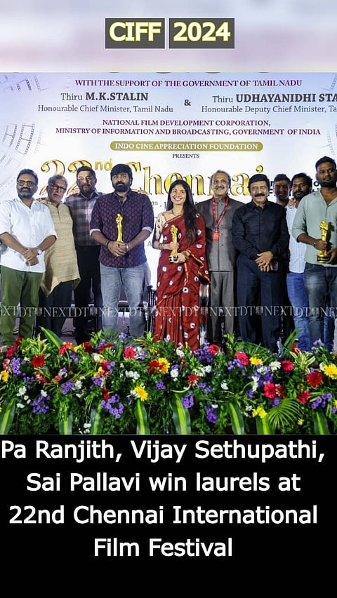 Pa Ranjith, Vijay Sethupathi, Sai Pallavi win laurels at 22nd Chennai International Film Festival