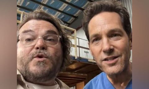 Jack Black and Paul Rudd (Instagram: theanacondamovie)