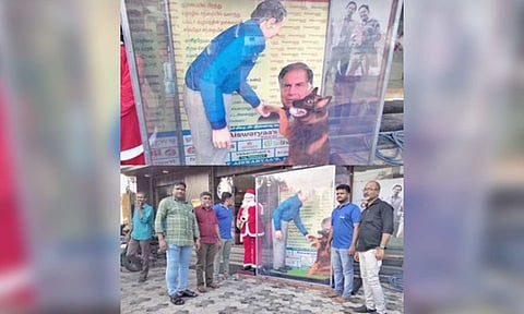Ramanathapuram-based bakery has made a 7-foot-tall cake of Ratan Tata and his beloved dog (IANS)