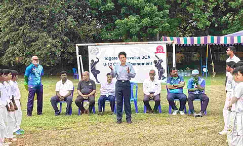Dr. N Rajendra Naidu, Director, DRBCCC Hindu College, inaugurated the tournament
