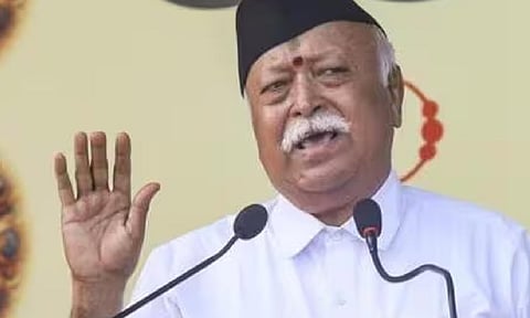 Rashtriya Swayamsevak Sangh chief Mohan Bhagwat (PTI)&nbsp;
