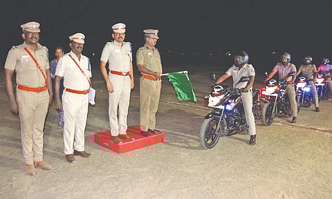 DIG P Moorthy flags off GPS-enabled patrol bikes in Tenkasi&nbsp;