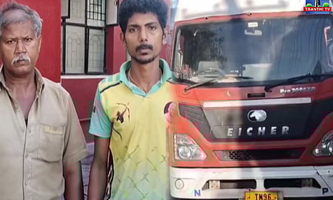 Arrested two lorry drivers Manikanda Deva and Valli Murugan