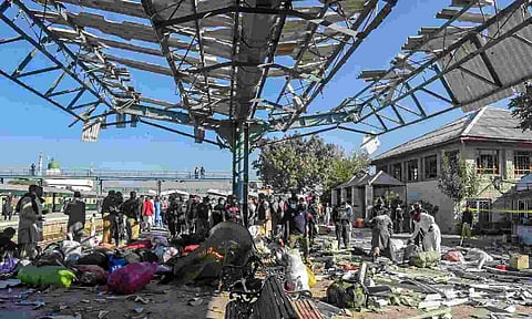 The aftermath of a terrorist attack last month at a railway station in Quetta, Pakistan (AFP/ Getty)