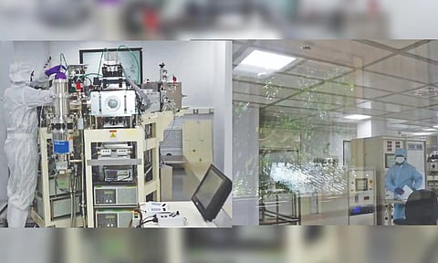 Equipment at the Amoled research lab set up at IIT Madras&nbsp;