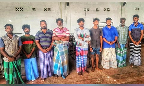 The arrested fishermen