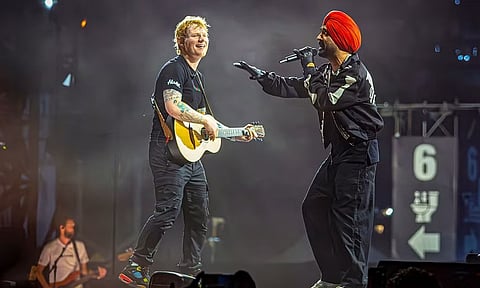 Ed Sheeran and Diljit Dosanjh (PTI)&nbsp;