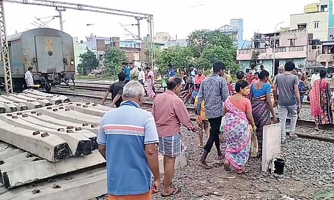 The level crossing at Annamalai Nagar&nbsp;