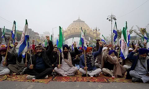 &nbsp;A farmer during the statewide 'bandh' called as part farmers' ongoing protest, in Amritsar (PTI)