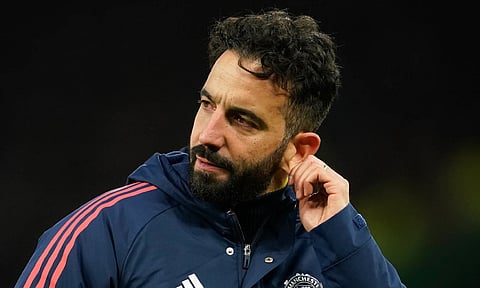 Manchester United head coach Ruben Amorim (AP)