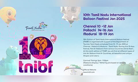 Poster of the 10th edition of the Tamil Nadu International Balloon Festival