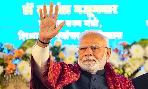 Prime Minister Narendra Modi during the foundation stone laying and inauguration ceremony of various development projects,&nbsp;in&nbsp;New&nbsp;Delhi (PTI)