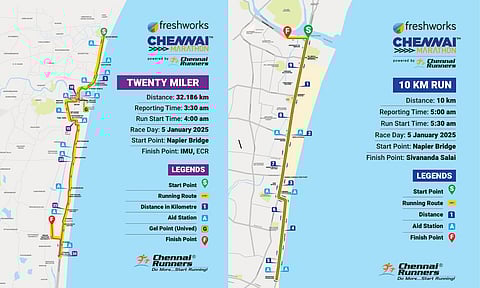 The route map of Marathon&nbsp;
