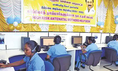 Staff answering calls and updating relevant details