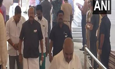 AIADMK MLA's wearing black shirts ahead of the session on the third day of the Tamil Nadu assembly (Photo/ANI)